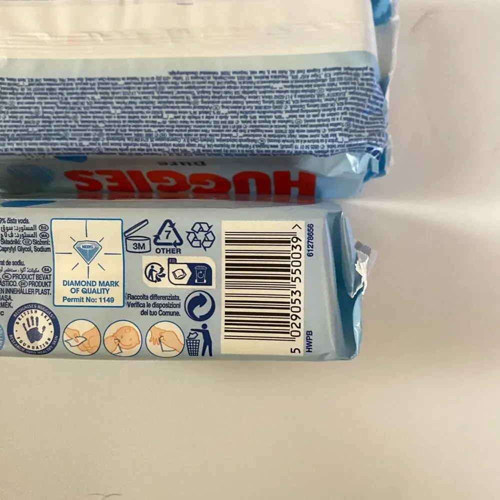 Huggies Wipes with 99% Pure Water Unscented 56 x2 112 total Wipes Brand New